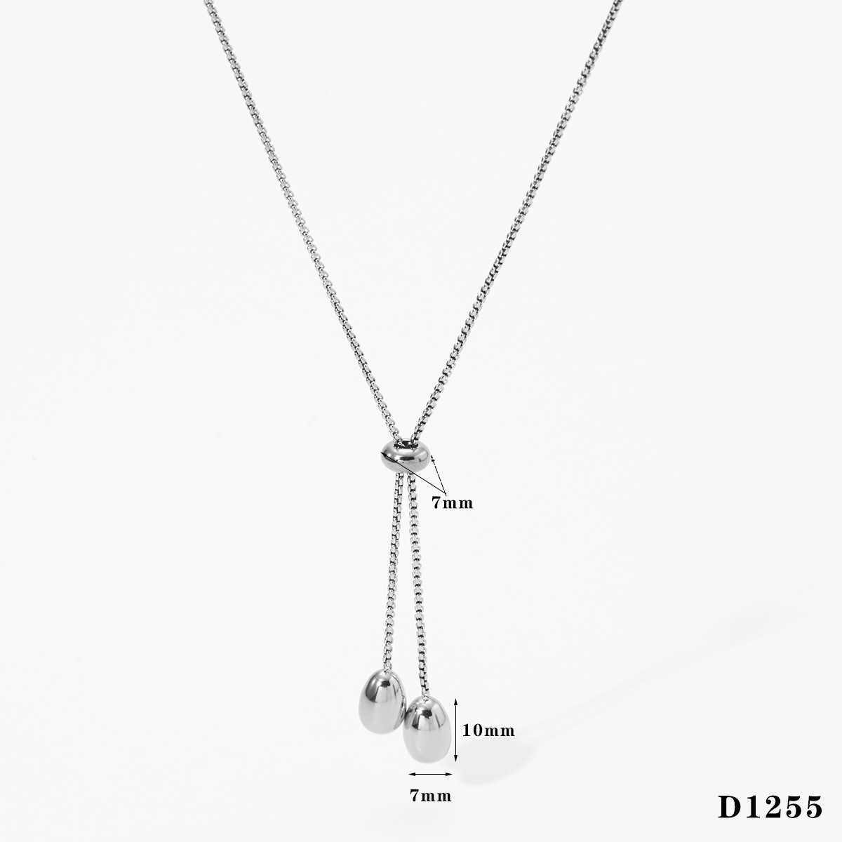 Silver drop necklace以上翻译结果来自有道