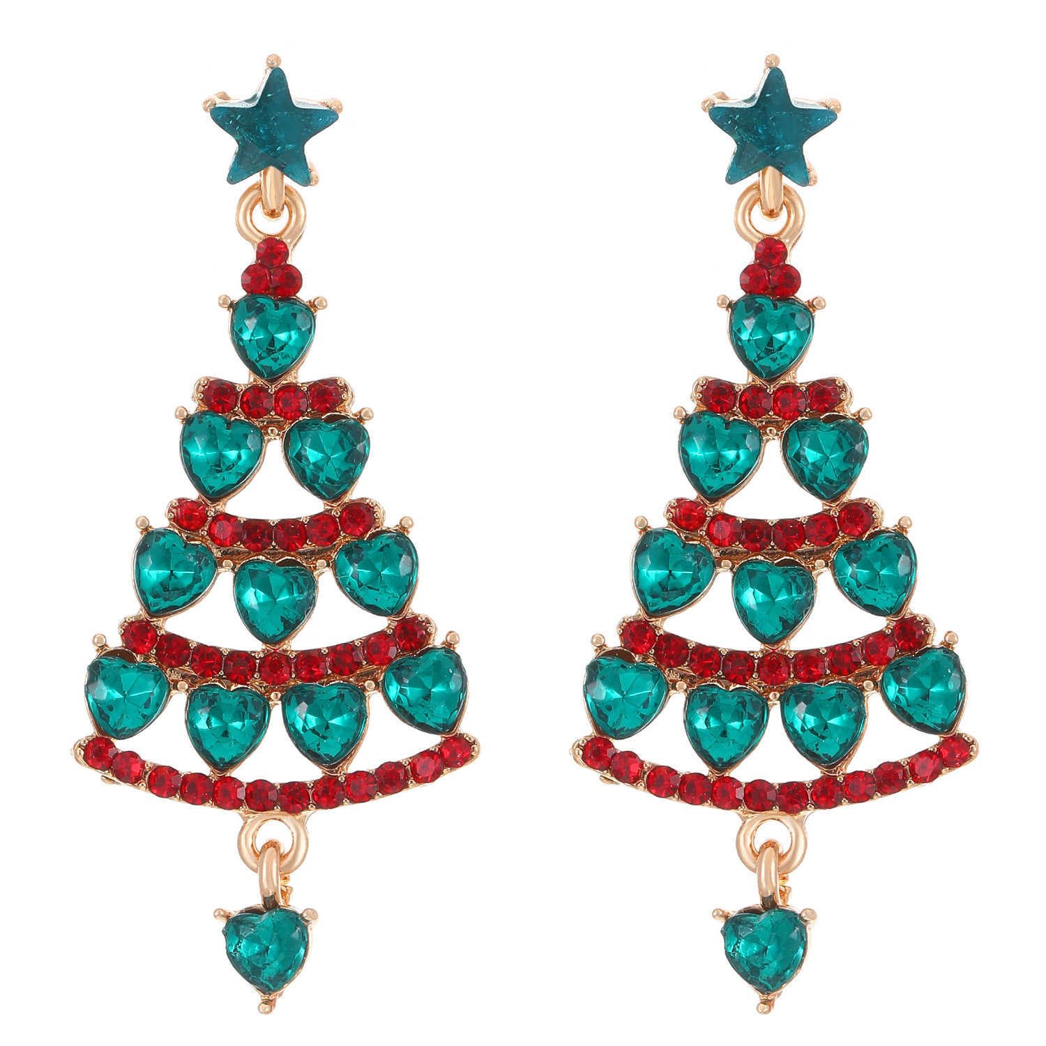 3:Christmas tree earrings