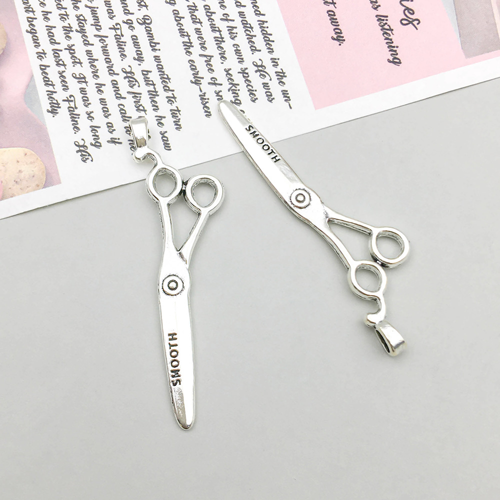 5:1 antique silver scissors 45*11mm-1.3g-6890