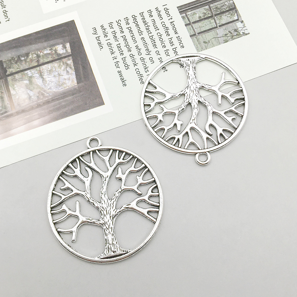 6:1 antique silver round tree of life 34*37mm-3.5g-8058