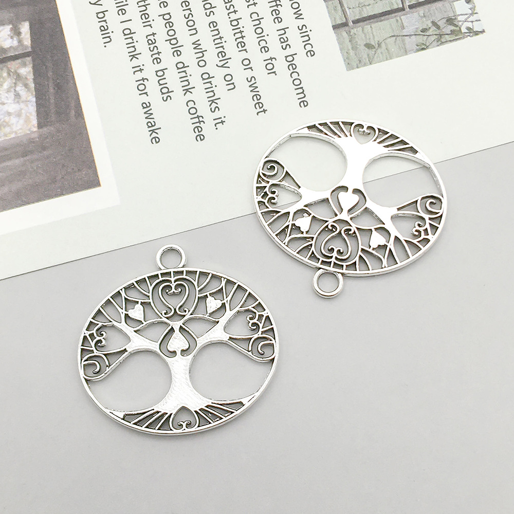 7:1 antique silver oval tree of life 23*25mm-1.5g-9018