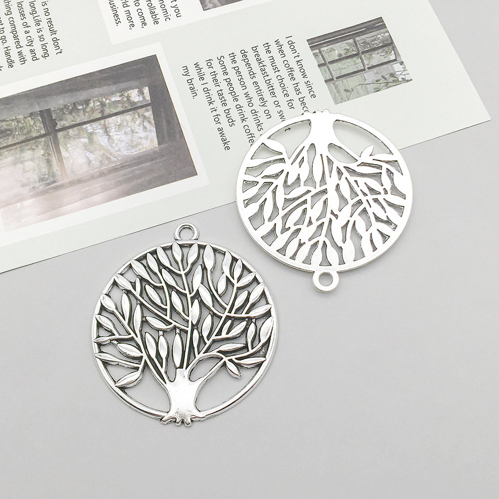 15:1 antique silver round tree of life 37*42mm-7.9g-b141