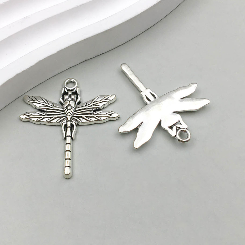 3:1 antique silver dragonfly 29*31mm-3g-4361