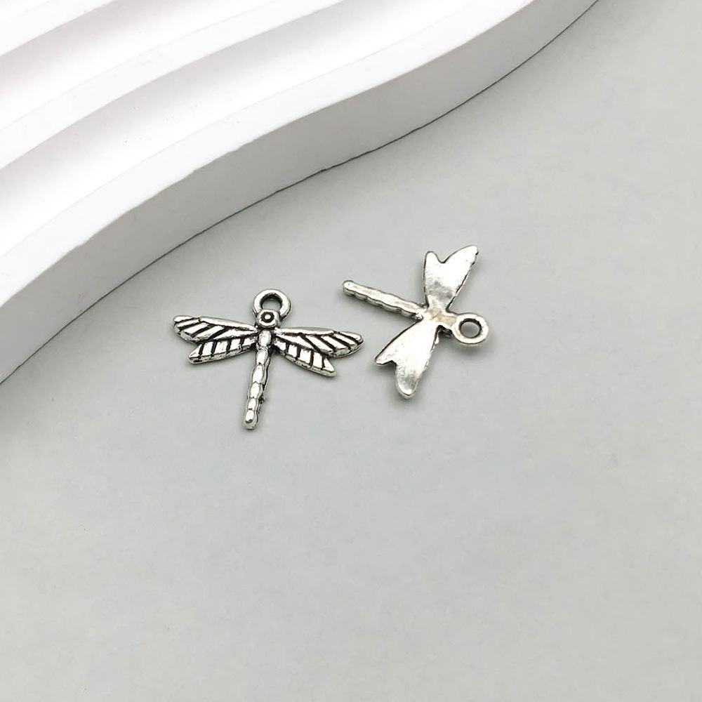 5:1 antique silver dragonfly 16*19mm-0.7g-7211