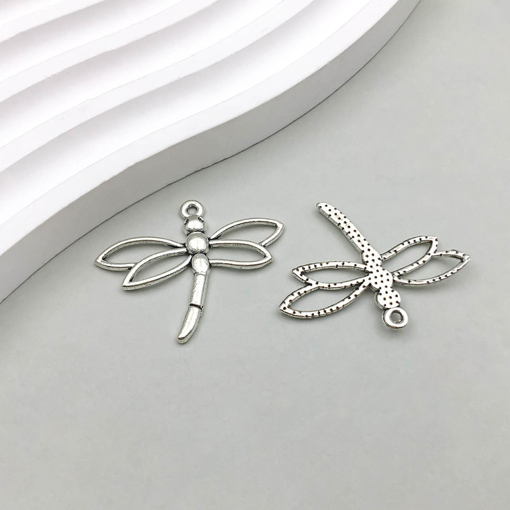 6:1 antique silver dragonfly 32*26mm-1.1g-7426