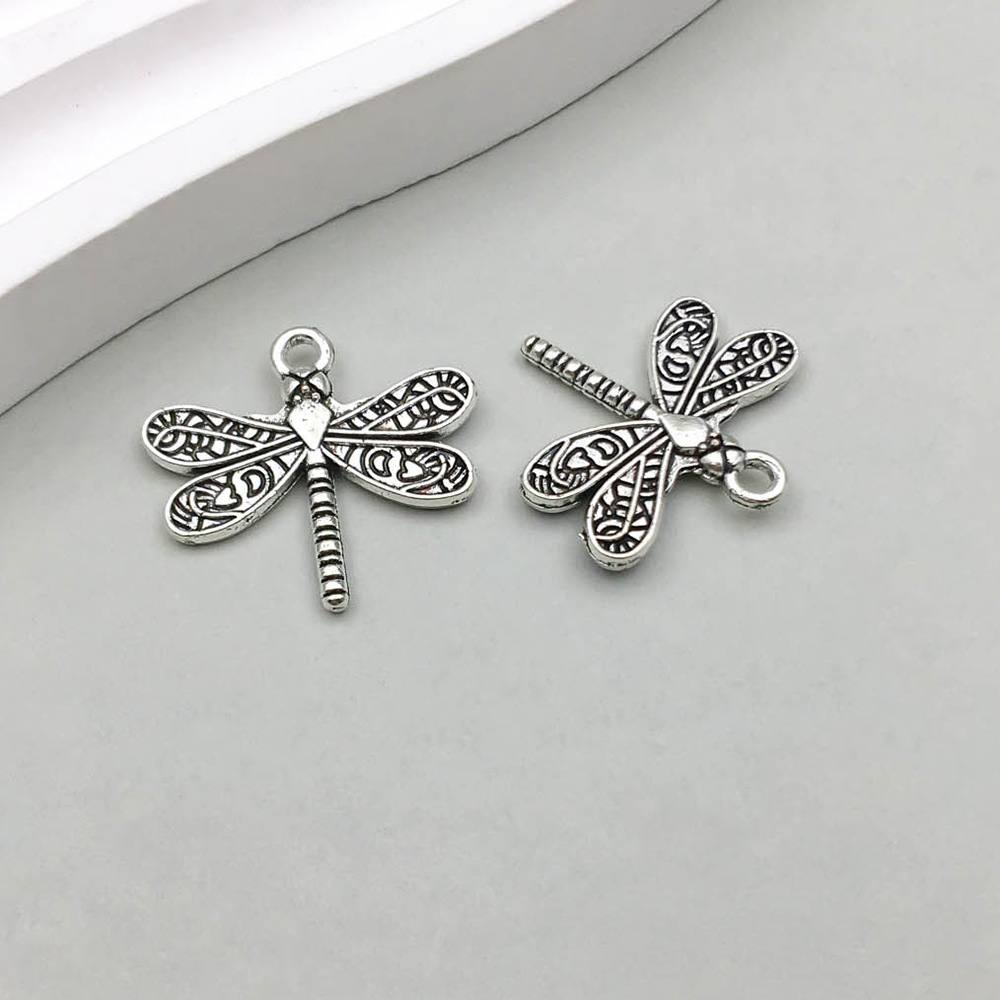 8:1 antique silver dragonfly 21*20mm-1.2g-10421