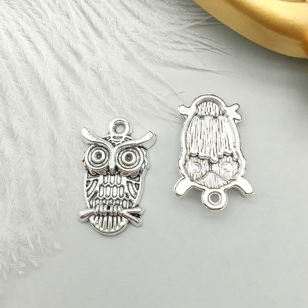 12:1 antique silver owl 13*23mm-2.1g-b326