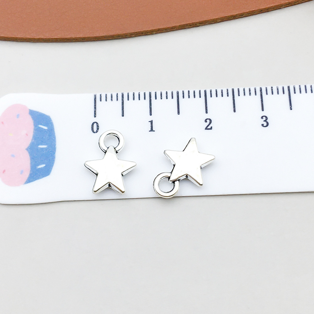 4:1 antique silver small five-pointed star 9*12mm-0.6g-5812