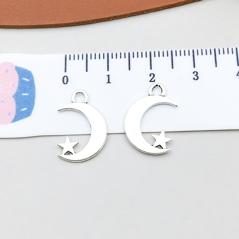 10:1 antique silver moon star 13*19mm-0.5g-8519