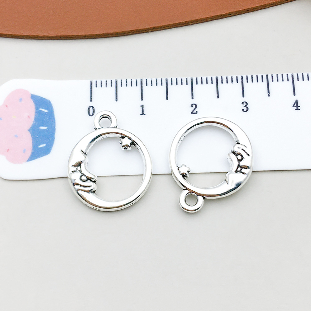 13:1 antique silver moon star 16*19mm-1.5g-9064