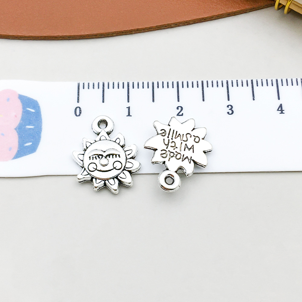16:1 antique silver sun 13*17mm-1.4g-10935