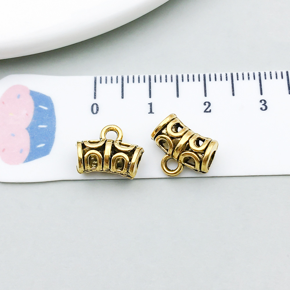 2:1 antique gold tee hanging head 11*9mm-0.8g-14330