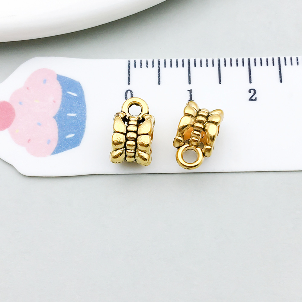 3:1 antique gold tee hanging head 6*10mm-0.8g-14332