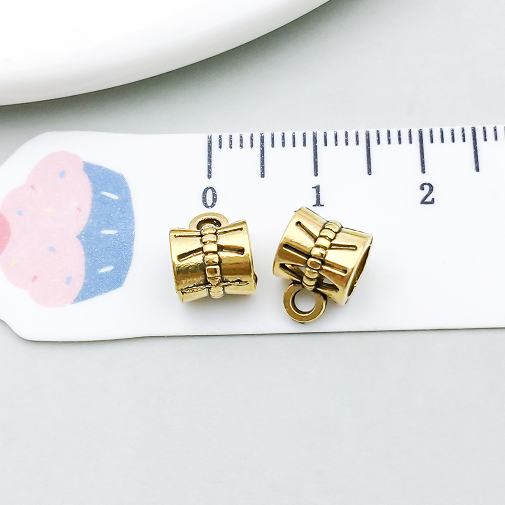 5:1 antique gold tee hanging head 7*9mm-0.6g-14334