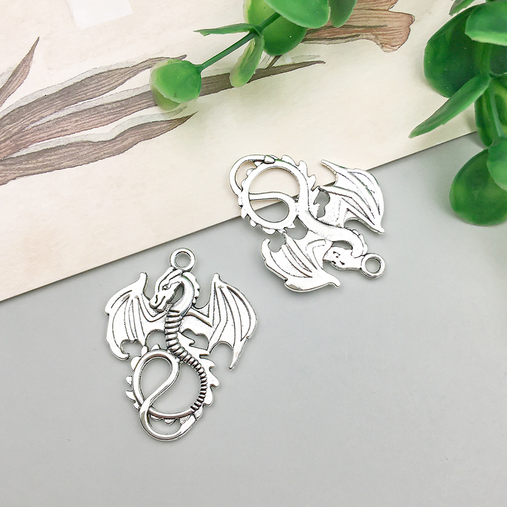 1:1 antique silver flying dragon 35*28mm-3.7g-7000