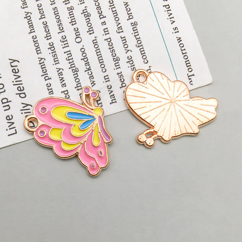 3:1 oil dripping kc gold bottom color butterfly 16*20mm-1.6g-16713