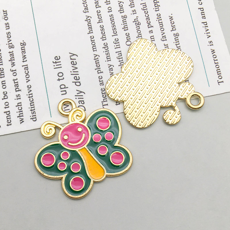 7:1 oil dripping kc gold dark green butterfly 24*24mm-2g-16881