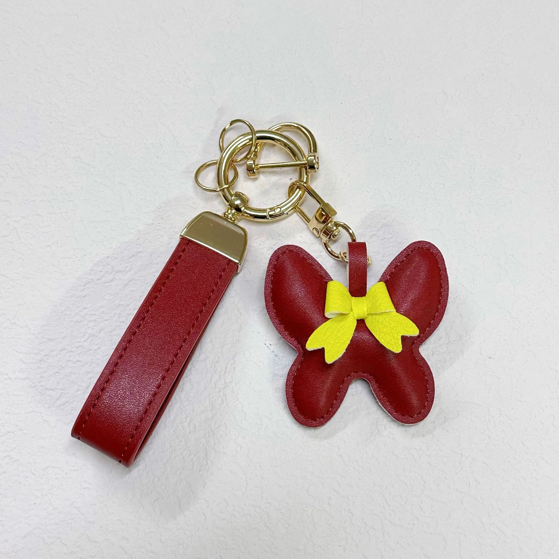 26:wine red with leather cord