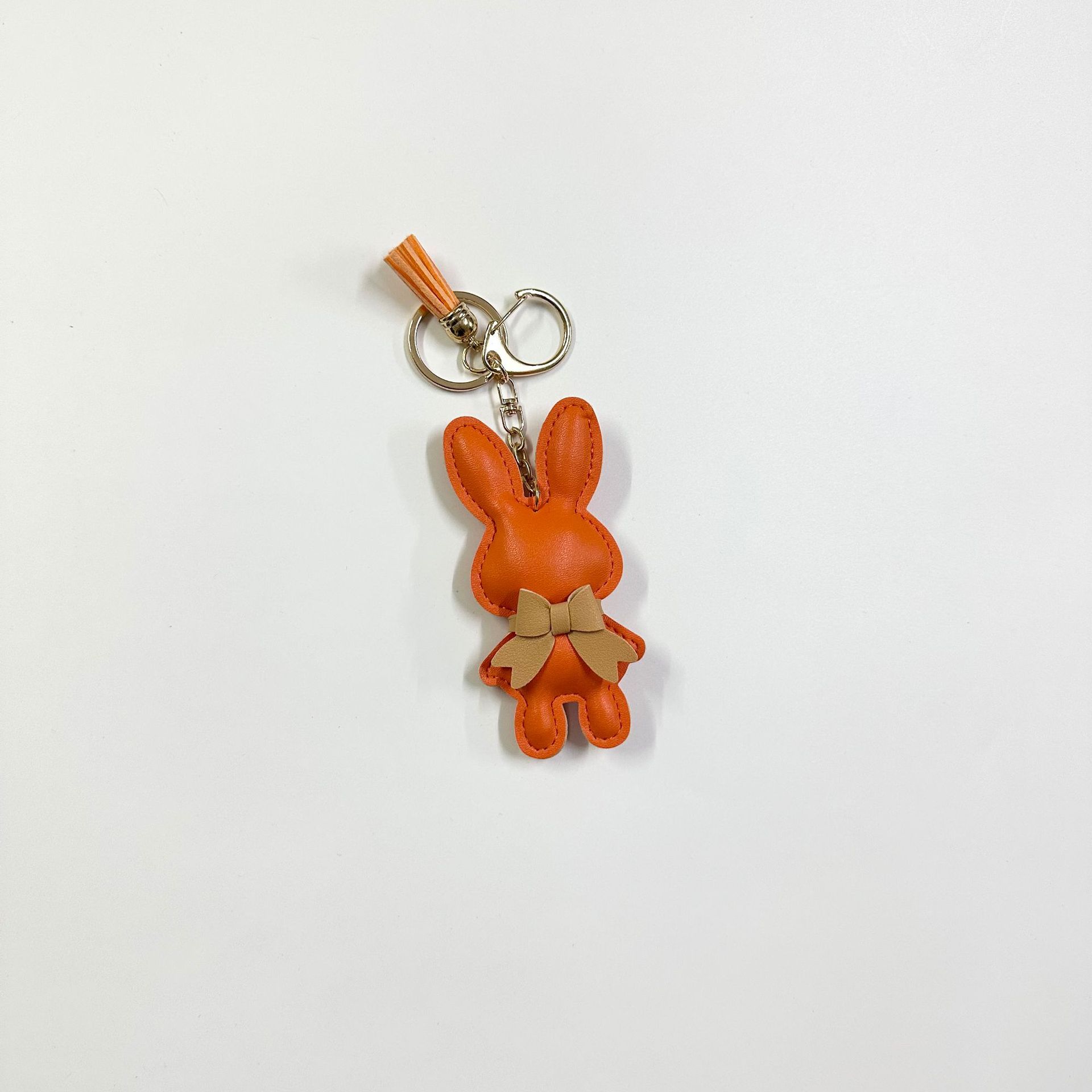 7:Orange rabbit with clasp tassel