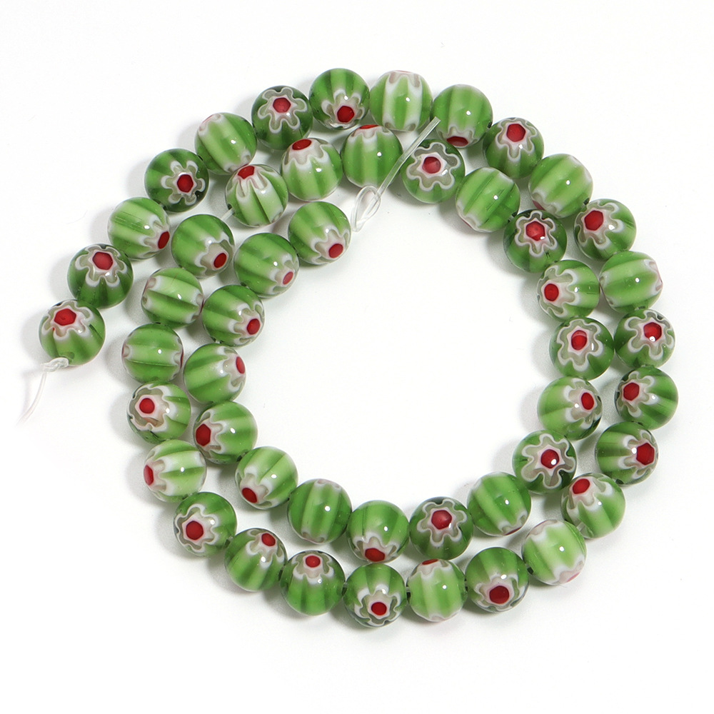 4:Green red flower