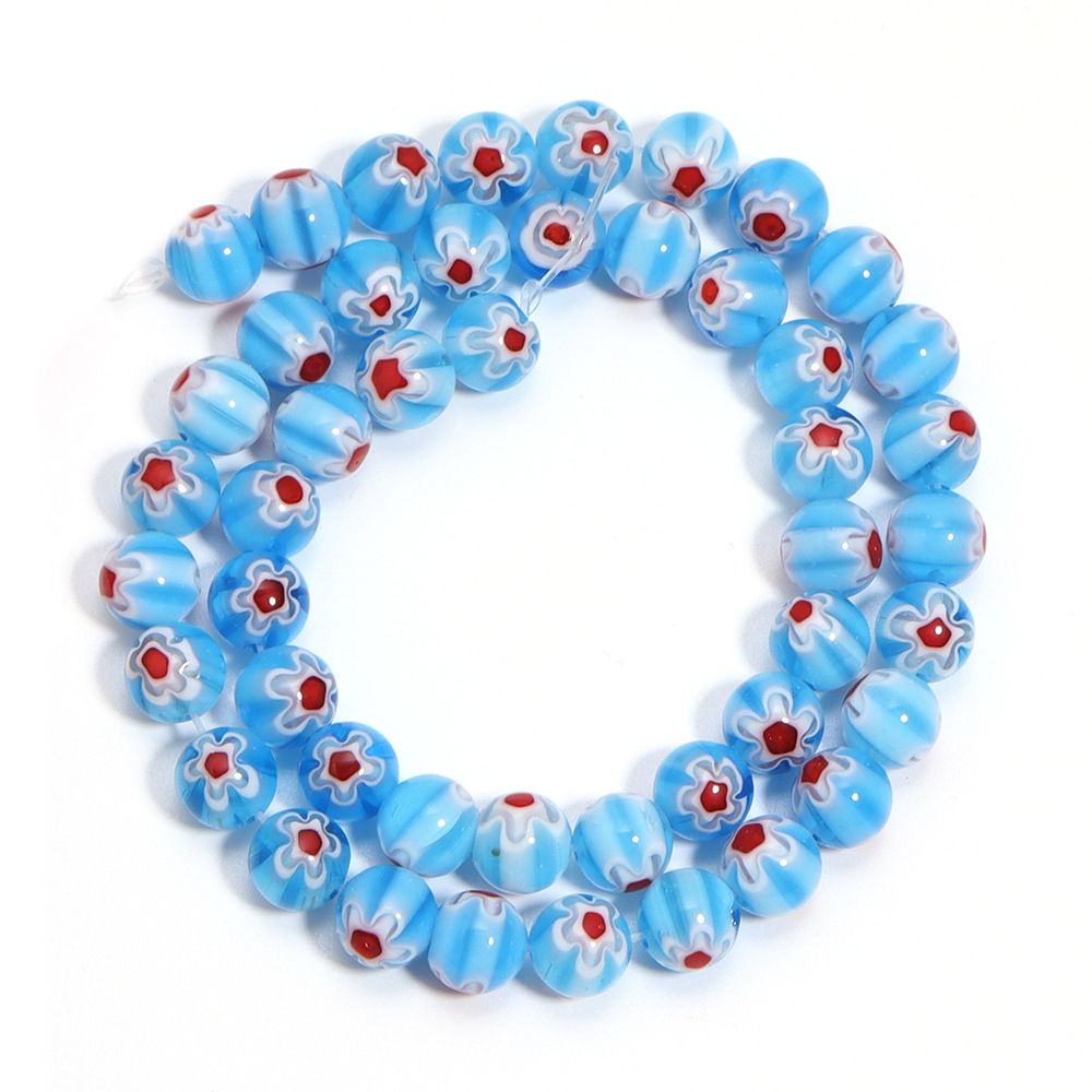 5:Lake blue red flower