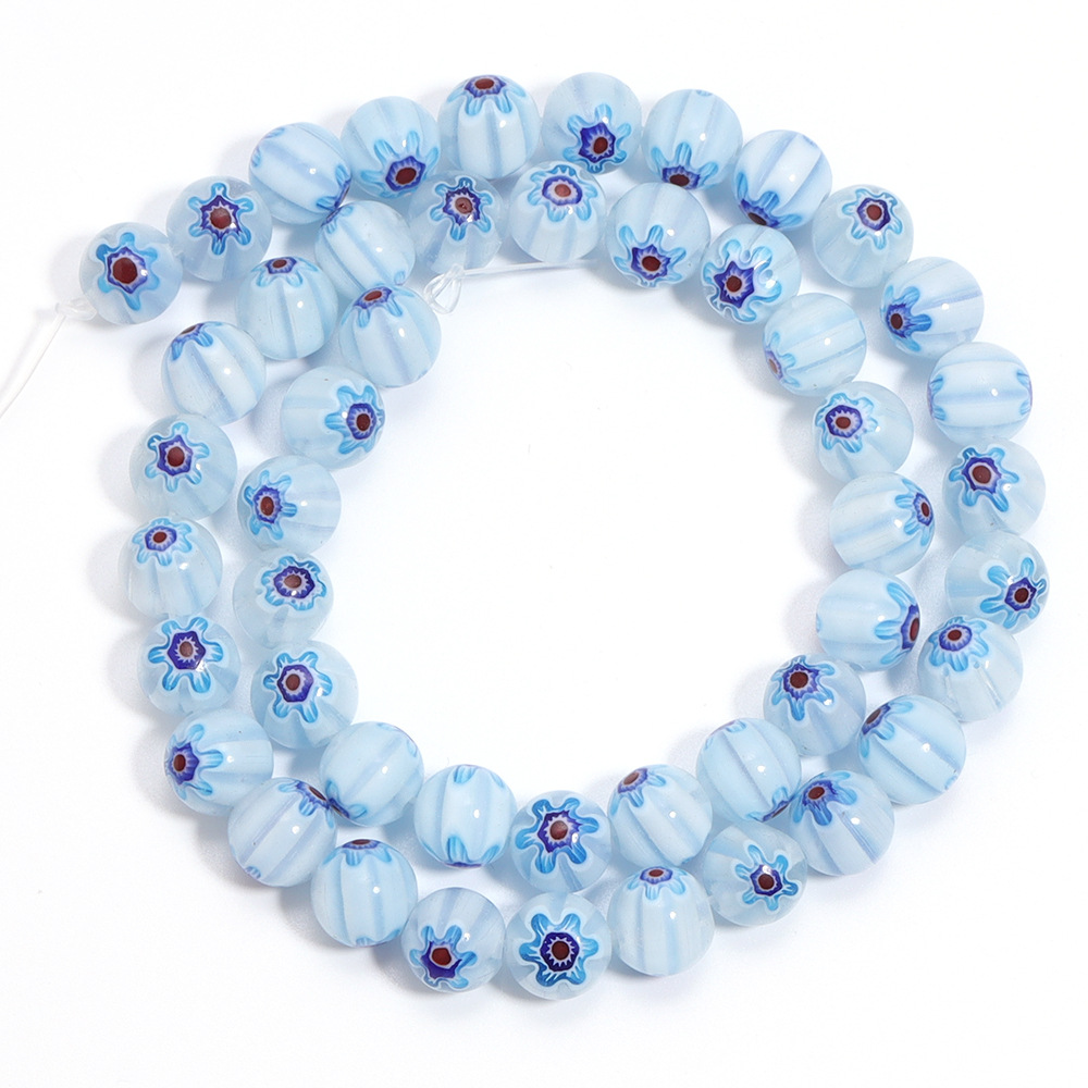 6:Light blue red flower