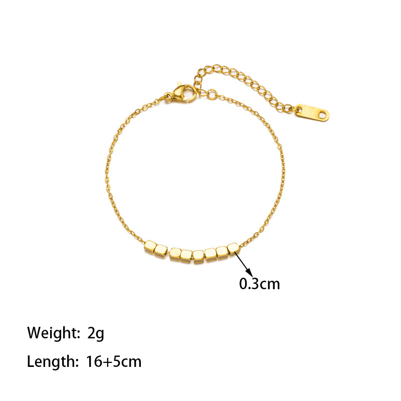 1:【TSE173】eight small squares bracelet gold