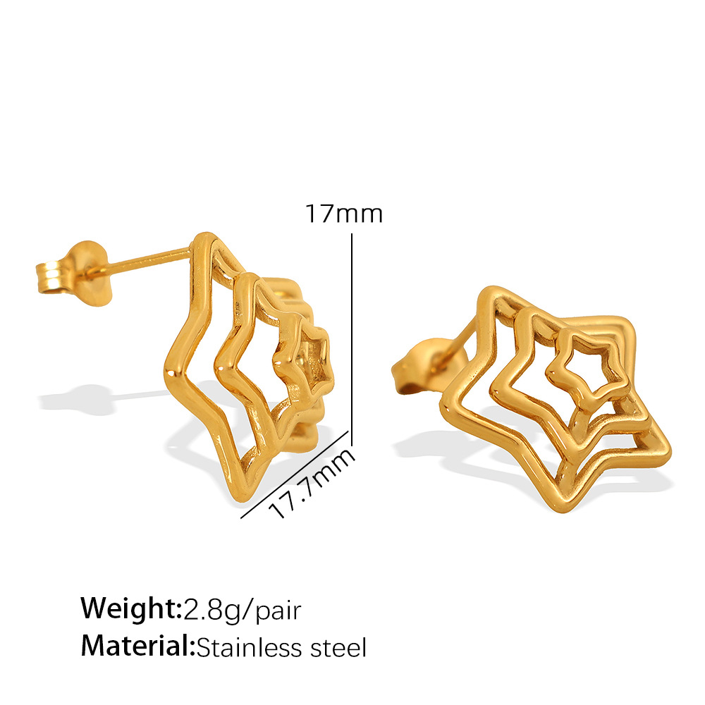 2:Eh820 gold earrings