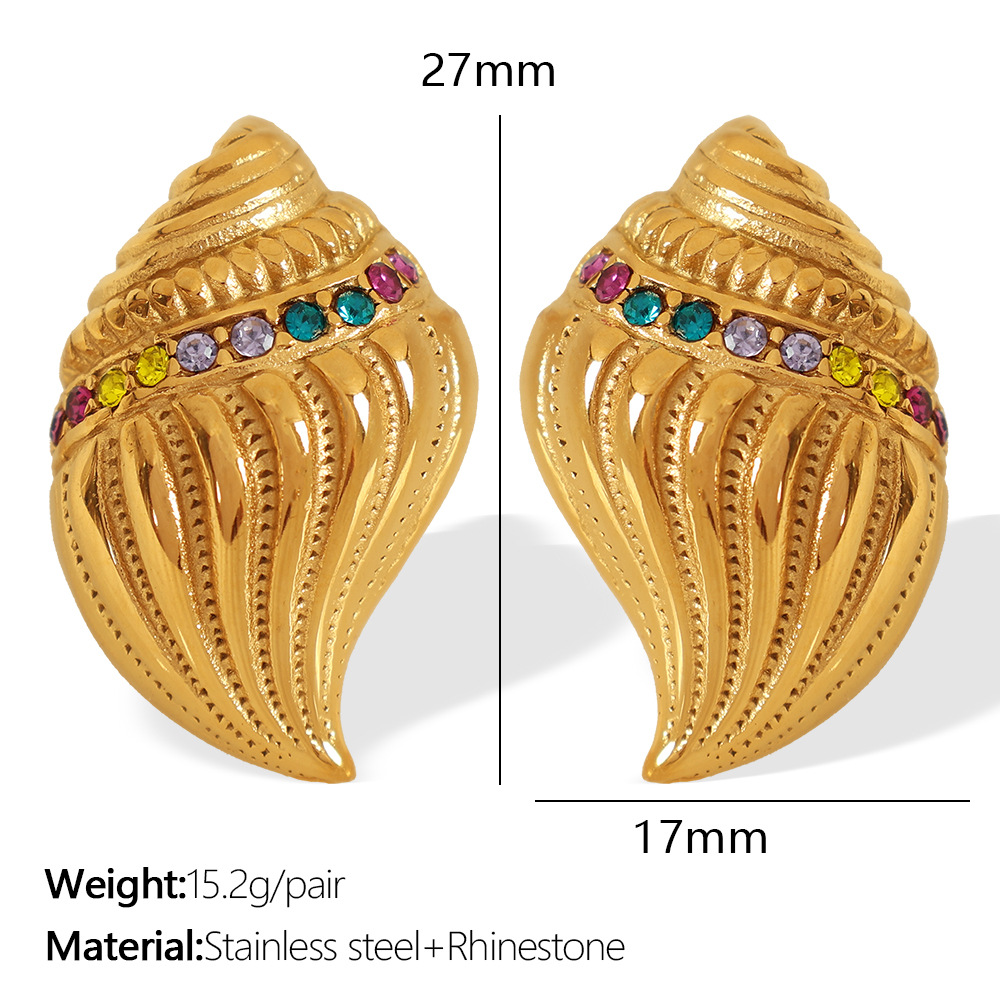 2:Eh672 colored diamond gold earrings