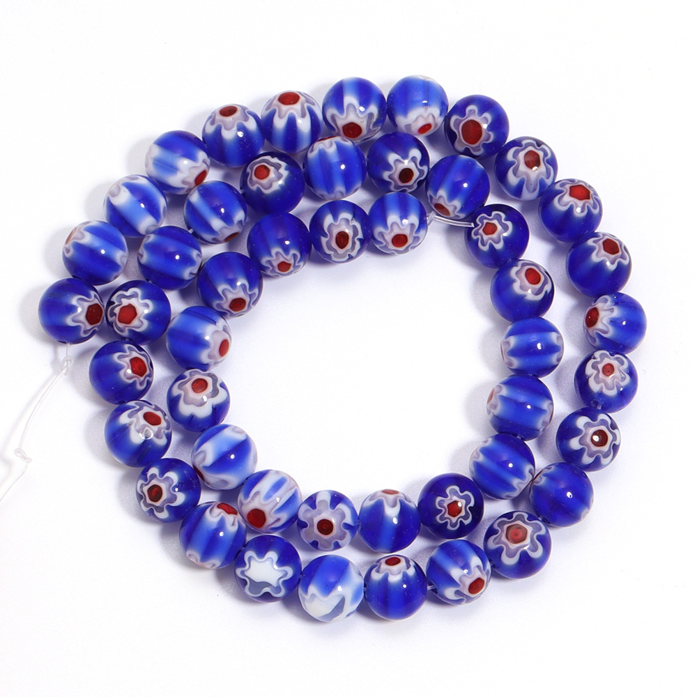 Blue red flower 6mm aperture about 1mm (about 60 p