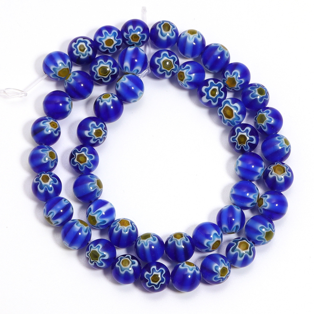 Blue yellow flower 6mm aperture about 1mm (about 6