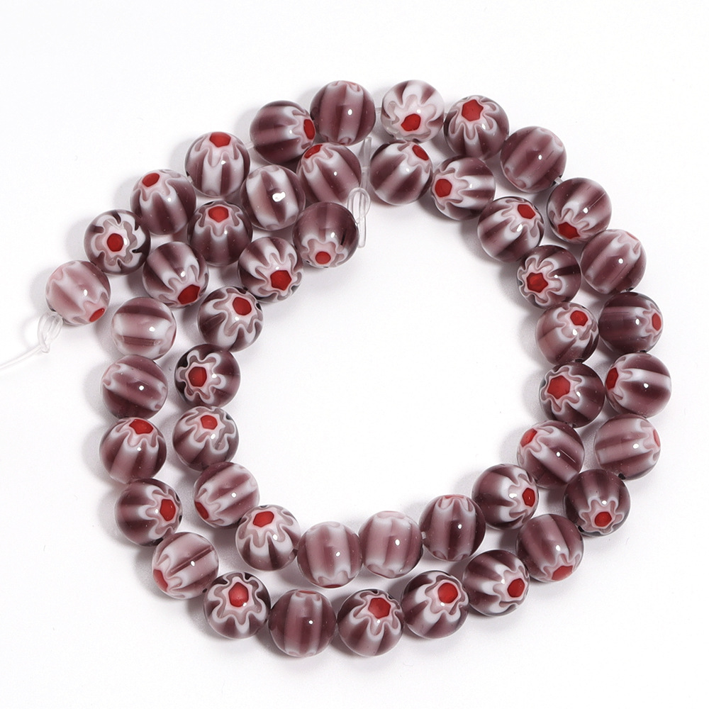 Purple red flower 6mm aperture about 1mm (about 60