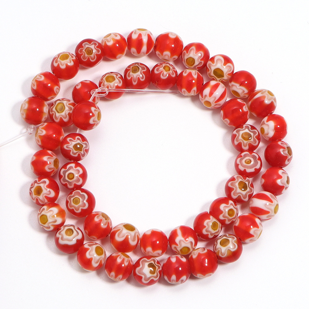 Red yellow flower 6mm aperture about 1mm (about 60