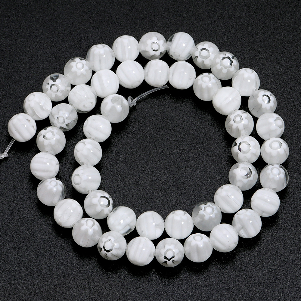 White white flower 6mm aperture about 1mm (about 6