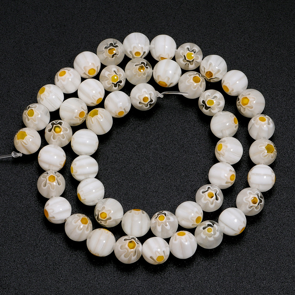 White yellow flower 6mm aperture about 1mm (about