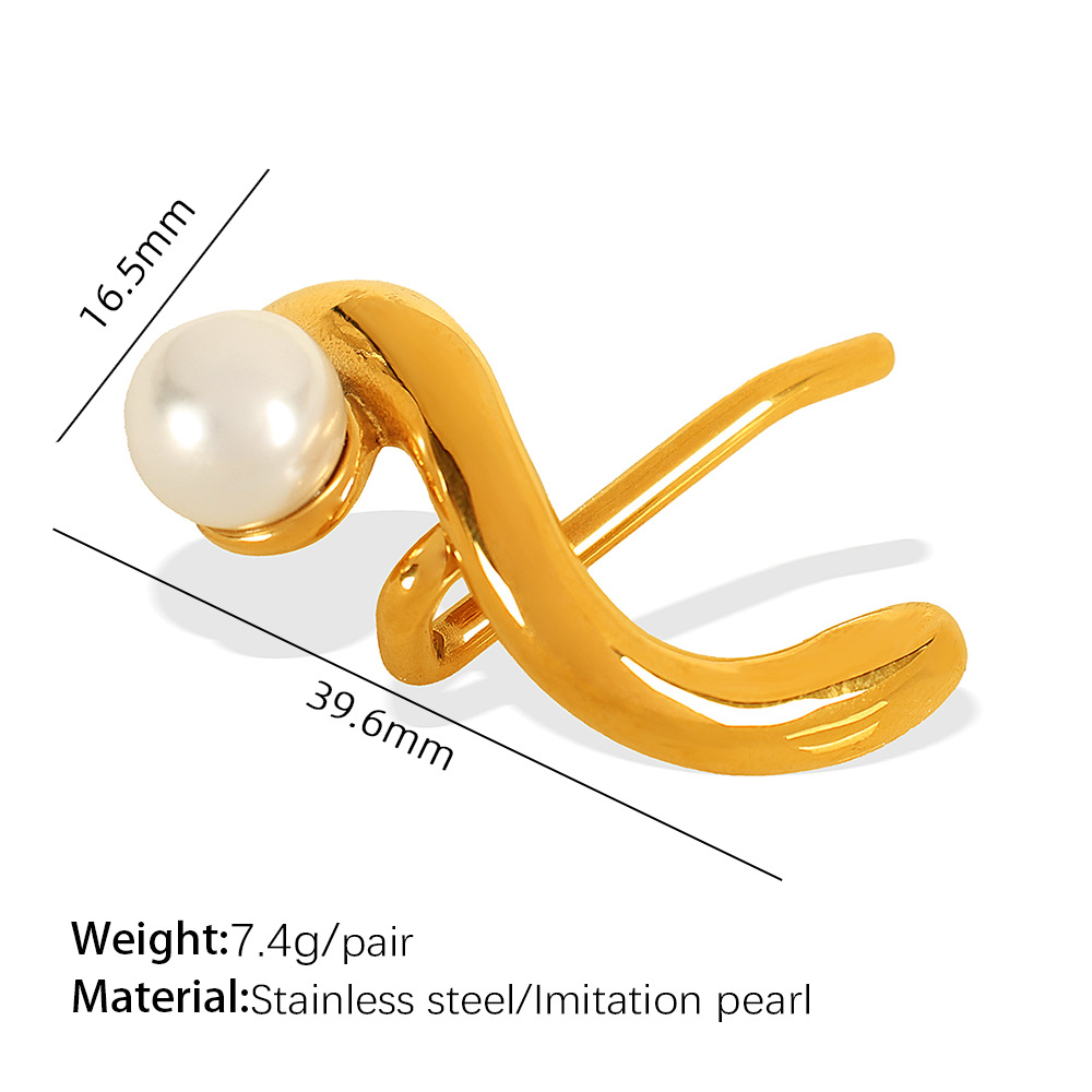 6:Fz06 white beads gold hairpin