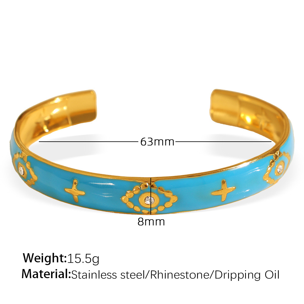 1:Sz191beg blue oil drop gold bracelet