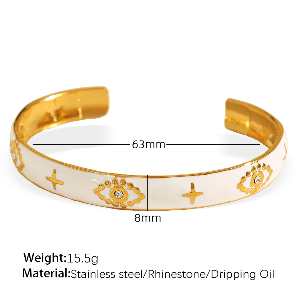 5:Sz191weg white oil drop gold bracelet