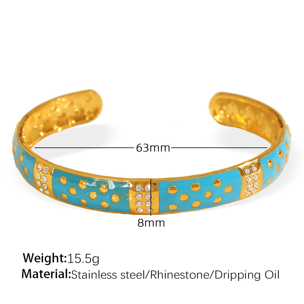 7:Sz192beg blue oil drop gold bracelet