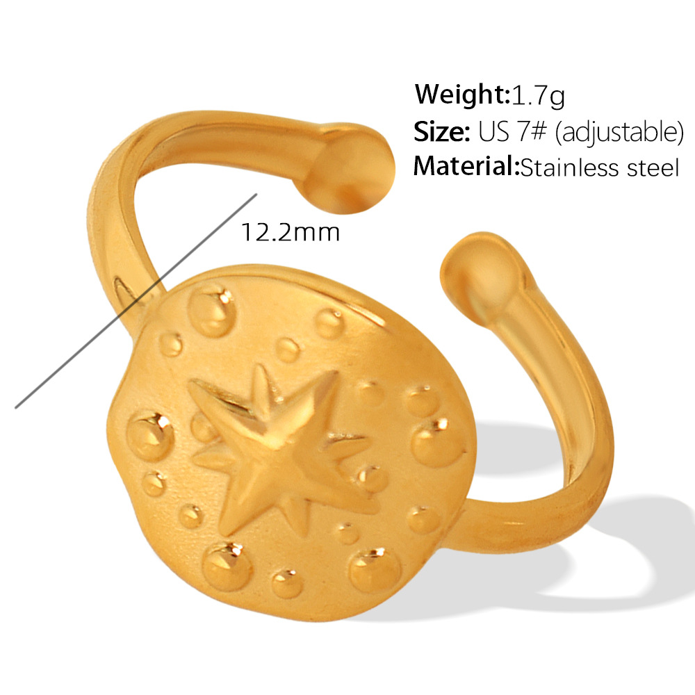 1:JZ33 beautiful circumference 7# adjustable gold ring