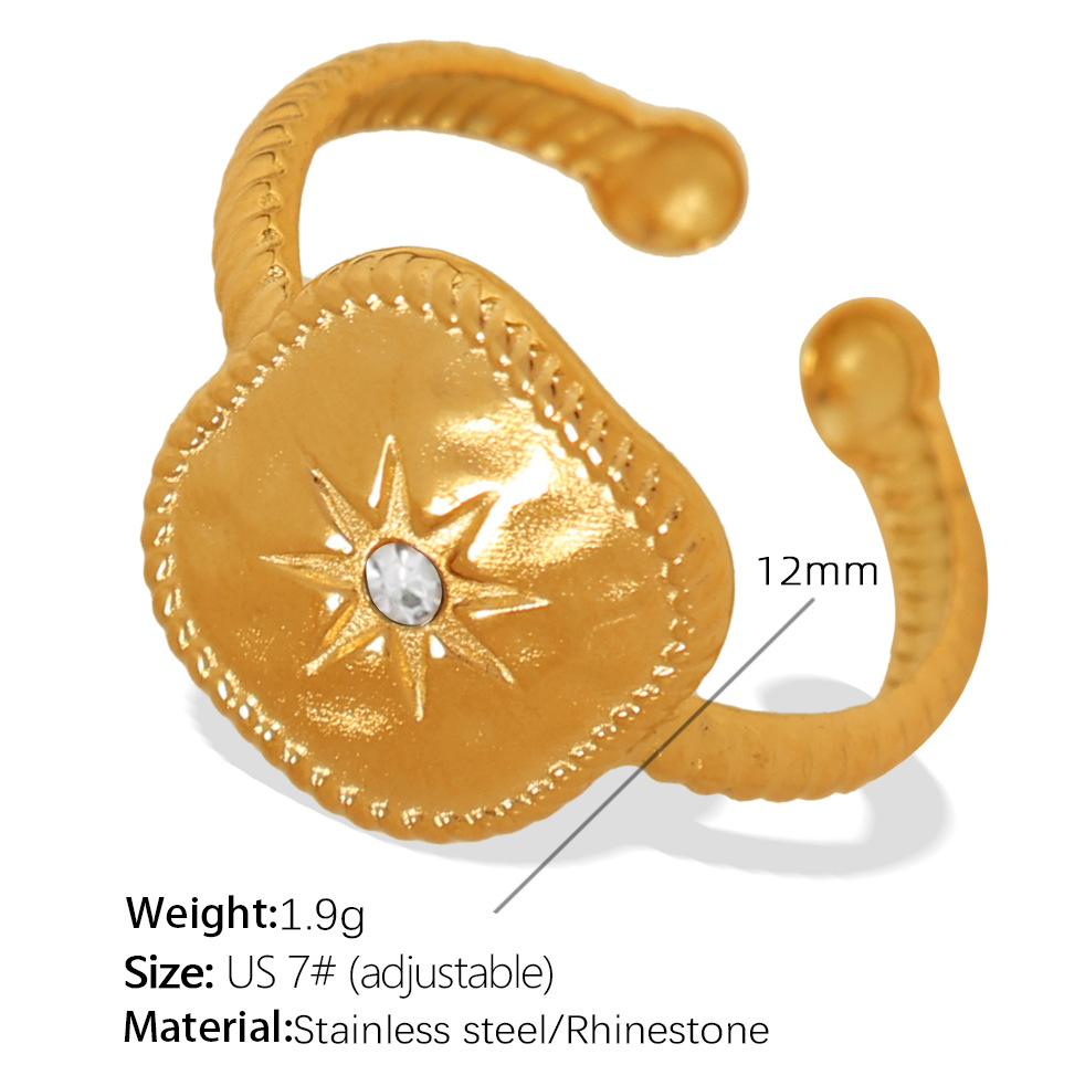 4:JZ36 US circumference 7# adjustable gold ring