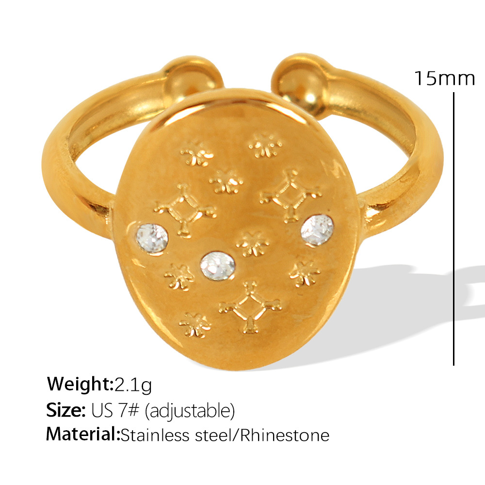 5:JZ37 beautiful circumference 7# adjustable gold ring