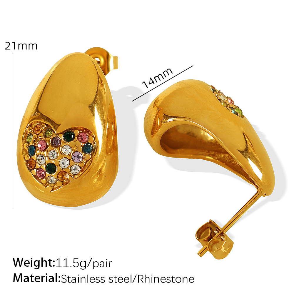 1:Eh721 colored diamond gold earrings