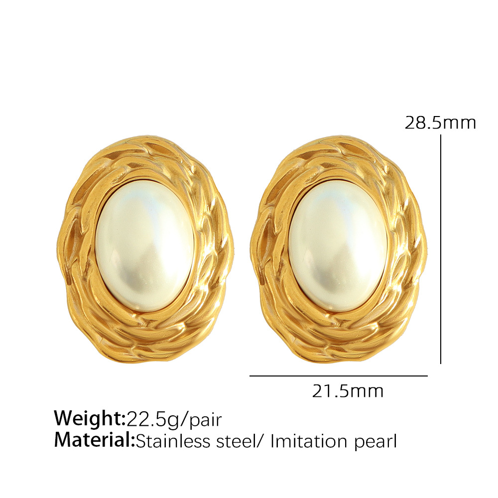 1:EH223 plastic beads gold earrings