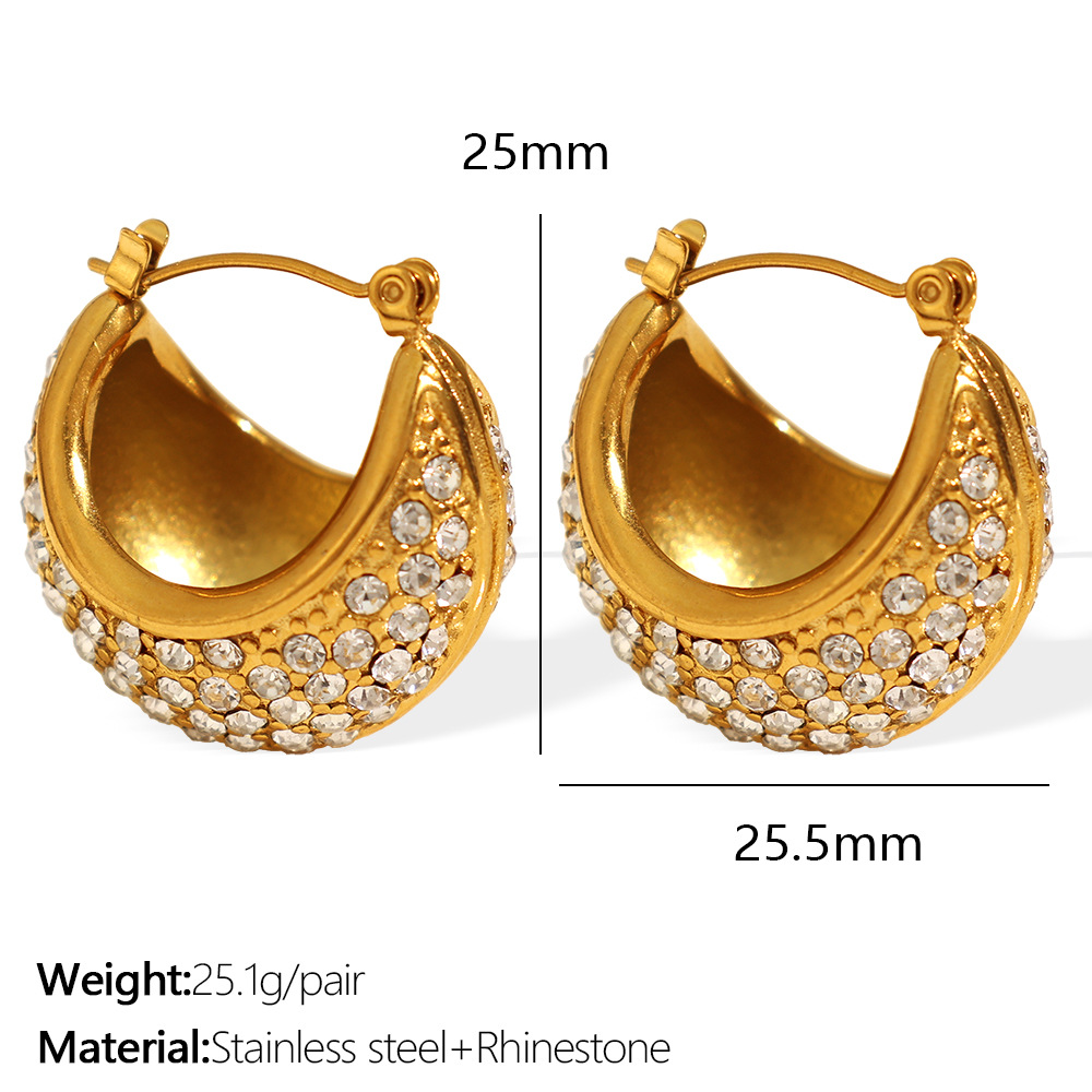 2:Eh809weg white diamond gold earrings