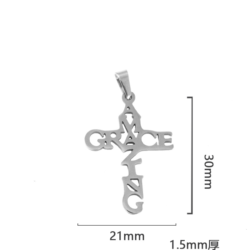 5:Steel color letter cross 2