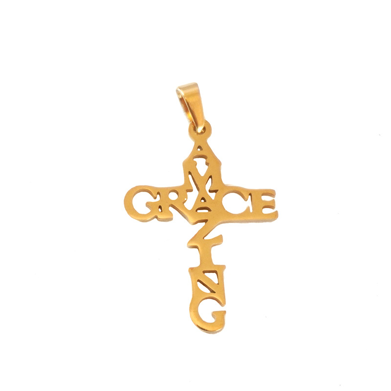 6:18K gold letter cross 2