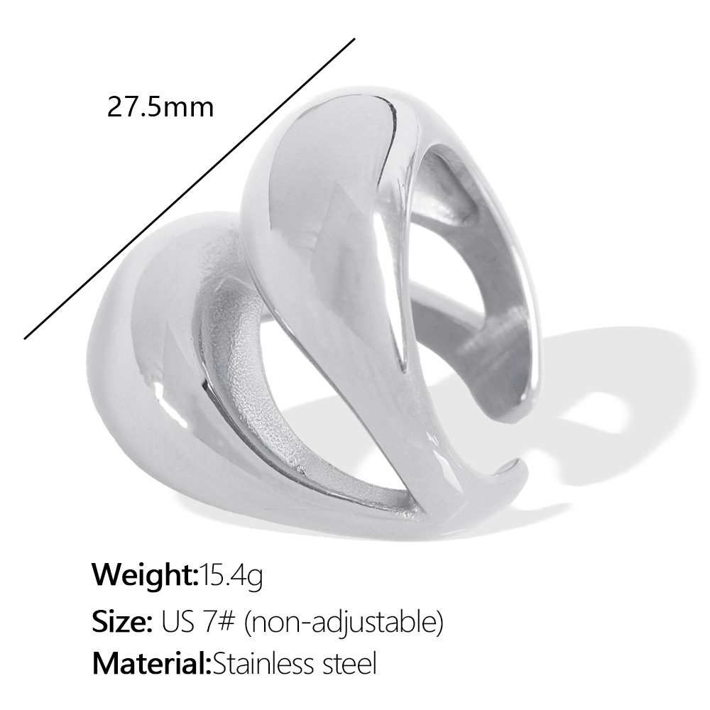 2:JZ63 Beauty 7 # Non-adjustable silver ring