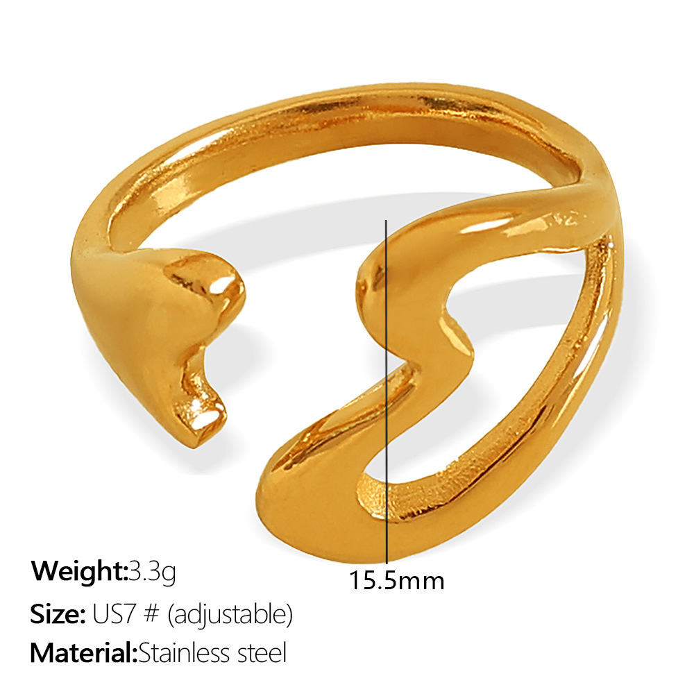 2:JZ69 Beauty 7#Adjustable gold ring