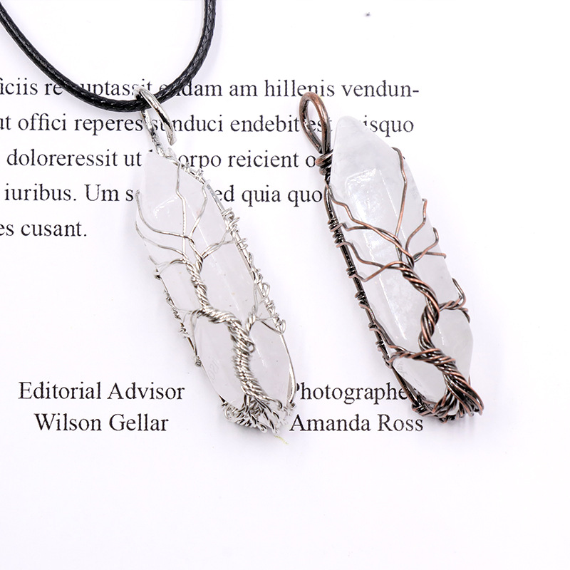 Clear Quartz Silver Winding